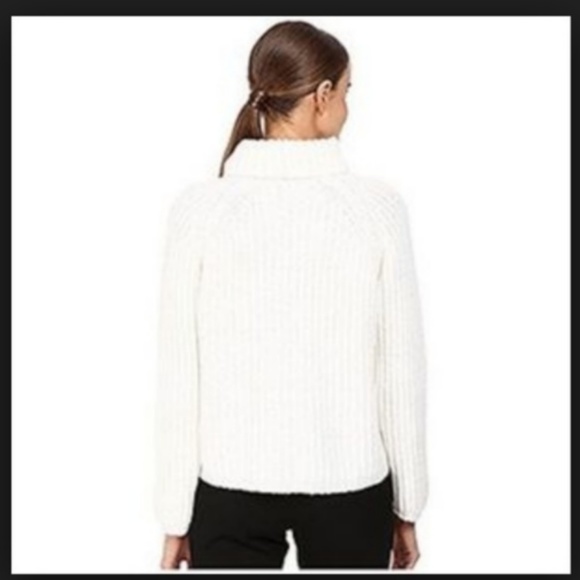 kate spade White Rosette Bow Alpaca Sweater xs nwo - Picture 6 of 7